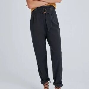 Anthropologie Malin Utility Pants  XS Washed Black